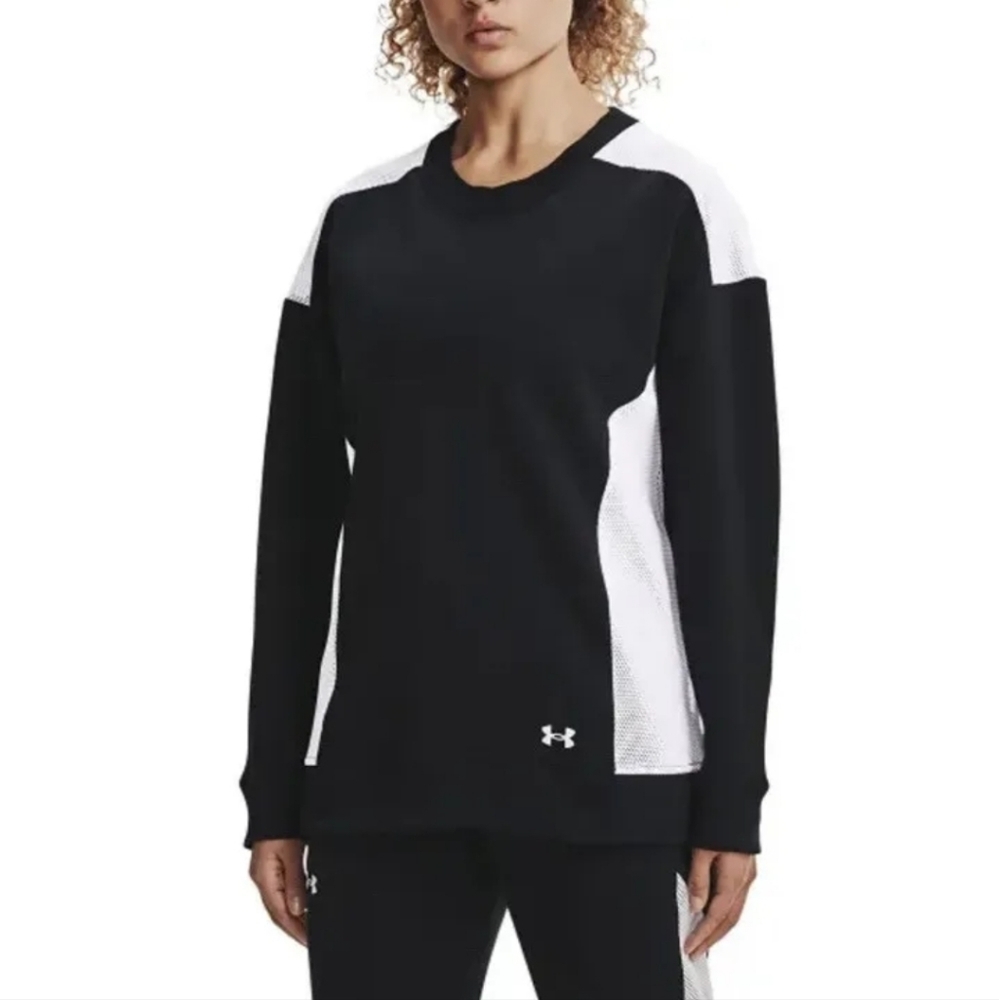 Under Armour Woman Black Performance Volleyball Oversized Sweatshirt Size M